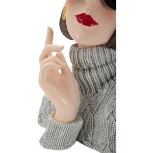 Mauro Ferretti Statue Parisienne 18,5x14x26 cm gris