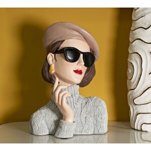 Mauro Ferretti Statue Parisienne 18,5x14x26 cm gris