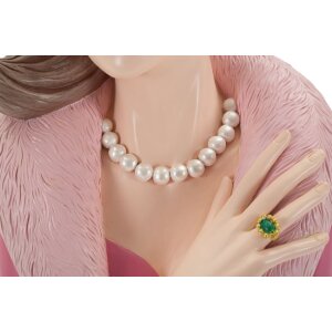 Mauro Ferretti Figurine Femme Parisienne 18x12x28 cm rose