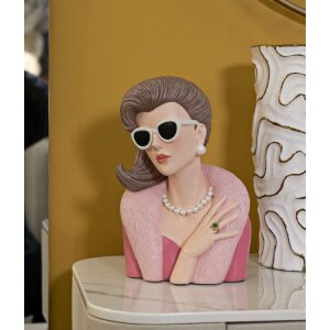 Mauro Ferretti Figurine Femme Parisienne 18x12x28 cm rose