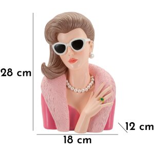 Mauro Ferretti Figurine Femme Parisienne 18x12x28 cm rose