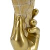 Mauro Ferretti Pot à fleurs en forme de cornet doré et rose 12,5x11x31 cm