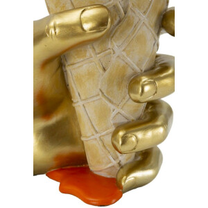 Mauro Ferretti Pot à fleurs en forme de cornet 18x16x26 cm doré orange