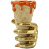 Mauro Ferretti Pot à fleurs en forme de cornet 18x16x26 cm doré orange