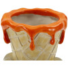 Mauro Ferretti Pot à fleurs en forme de cornet 18x16x26 cm doré orange