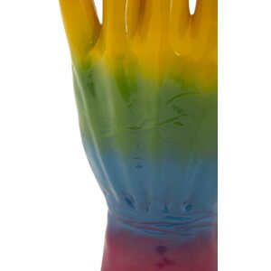Mauro Ferretti Figurine main arc-en-ciel OK 16x10,5x36 cm multicolore