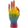 Mauro Ferretti Figurine main arc-en-ciel OK 16x10,5x36 cm multicolore