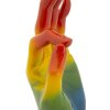 Mauro Ferretti Figurine main arc-en-ciel OK 16x10,5x36 cm multicolore