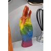 Mauro Ferretti Figurine main arc-en-ciel OK 16x10,5x36 cm multicolore