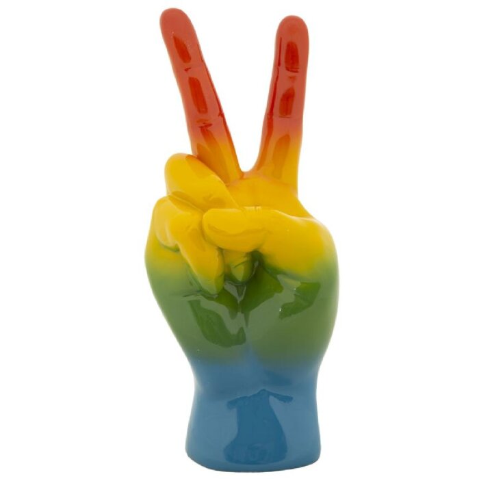 Mauro Ferretti Figurine main arc-en-ciel Victoire 16x13x36,5 cm multicolore