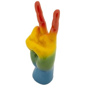 Mauro Ferretti Figurine main arc-en-ciel Victoire 16x13x36,5 cm multicolore