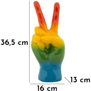 Mauro Ferretti Figurine main arc-en-ciel Victoire 16x13x36,5 cm multicolore