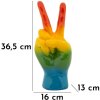 Mauro Ferretti Figurine main arc-en-ciel Victoire 16x13x36,5 cm multicolore