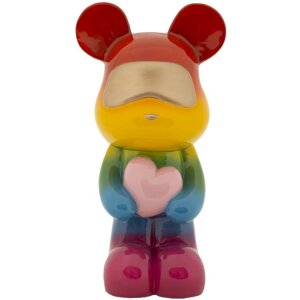 Rainbow Bear Petit ours debout multicolore 22,5x17,5x42,5...