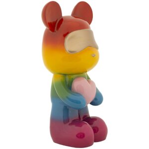 Rainbow Bear Petit ours debout multicolore 22,5x17,5x42,5...