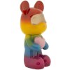 Rainbow Bear Petit ours debout multicolore 22,5x17,5x42,5 cm polyrésine