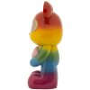 Rainbow Bear Petit ours debout multicolore 22,5x17,5x42,5 cm polyrésine