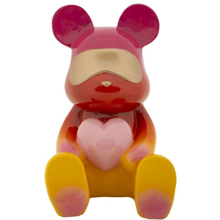 Mauro Ferretti Figurine ours arc-en-ciel 21,5x20,5x32 cm rouge jaune