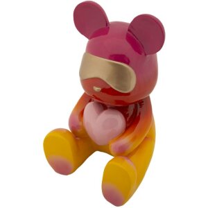 Mauro Ferretti Figurine ours arc-en-ciel 21,5x20,5x32 cm rouge jaune