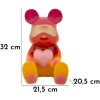 Mauro Ferretti Figurine ours arc-en-ciel 21,5x20,5x32 cm rouge jaune