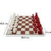 Mauro Ferretti Jeu déchecs rouge et blanc 61x61x14 cm