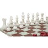 Mauro Ferretti Jeu déchecs rouge et blanc 61x61x14 cm