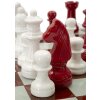 Mauro Ferretti Jeu déchecs rouge et blanc 61x61x14 cm