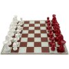 Mauro Ferretti Jeu déchecs rouge et blanc 61x61x14 cm