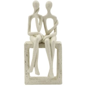 Mauro Ferretti Stons Figurine en paire 11,5x9x25 cm crème