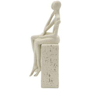 Mauro Ferretti Stons Figurine en paire 11,5x9x25 cm crème