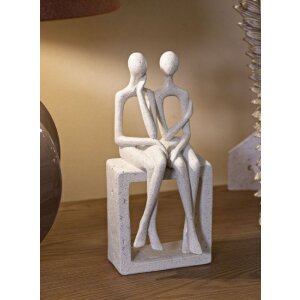 Mauro Ferretti Stons Figurine en paire 11,5x9x25 cm crème