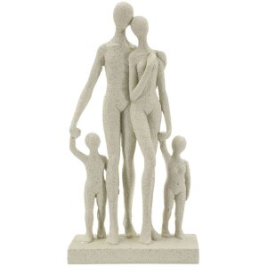 Mauro Ferretti Figurine familiale Stons 16x8x30,5 cm crème