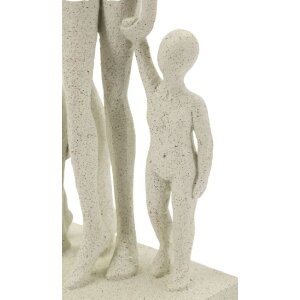 Mauro Ferretti Figurine familiale Stons 16x8x30,5 cm crème