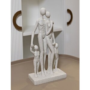 Mauro Ferretti Figurine familiale Stons 16x8x30,5 cm crème