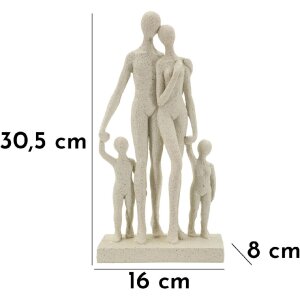 Mauro Ferretti Figurine familiale Stons 16x8x30,5 cm crème