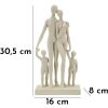 Mauro Ferretti Figurine familiale Stons 16x8x30,5 cm crème