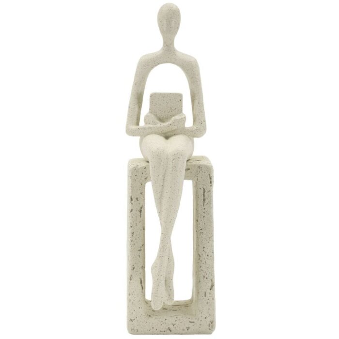 Mauro Ferretti Figurine Stons crème 8,5x6,5x24 cm