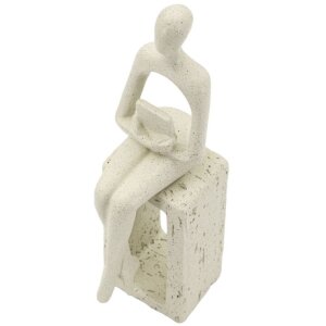 Mauro Ferretti Figurine Stons crème 8,5x6,5x24 cm