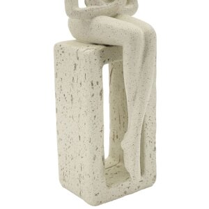 Mauro Ferretti Figurine Stons crème 8,5x6,5x24 cm