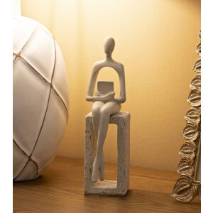 Mauro Ferretti Figurine Stons crème 8,5x6,5x24 cm