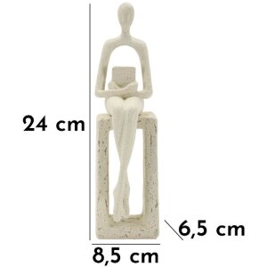 Mauro Ferretti Figurine Stons crème 8,5x6,5x24 cm