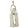Mauro Ferretti Figurine Stons crème 8,5x6,5x24 cm