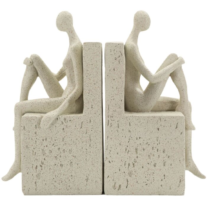 Mauro Ferretti Presse-livres Stons 24x10x20,5 cm crème