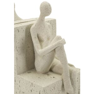 Mauro Ferretti Presse-livres Stons 24x10x20,5 cm crème