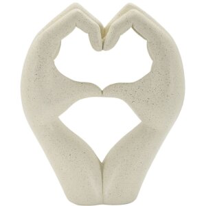 Mauro Ferretti Sculpture Amour Pierres 16,5x7x20 cm crème