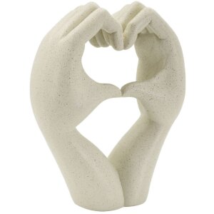 Mauro Ferretti Sculpture Amour Pierres 16,5x7x20 cm crème