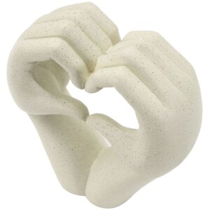 Mauro Ferretti Sculpture Amour Pierres 16,5x7x20 cm crème
