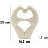 Mauro Ferretti Sculpture Amour Pierres 16,5x7x20 cm crème