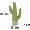 Mauro Ferretti Figurine décorative Cactus Stons 13x7x25 cm vert