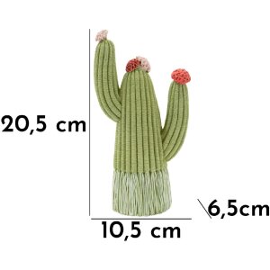 Mauro Ferretti Statue décorative Cactus Stons 10,5x6,5x20,5 cm vert